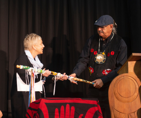 The passage of the ceremonial item at the 2018 Building Reconciliation Forum.