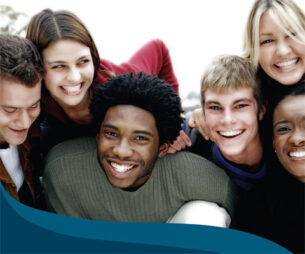 Group of students smiling