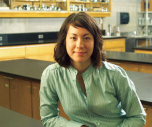 Student in a research lab.