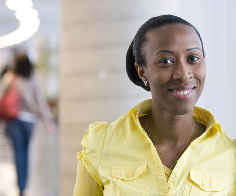 A young person smiling for photo