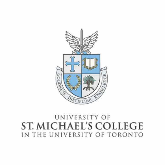 University of St. Michael's College in the University of Toronto logo.