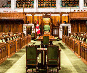 A photo of the Canadian House of Commons.