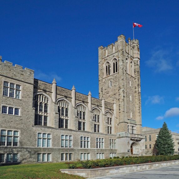 An image of a Canadian gothic college building, University College at Western University.