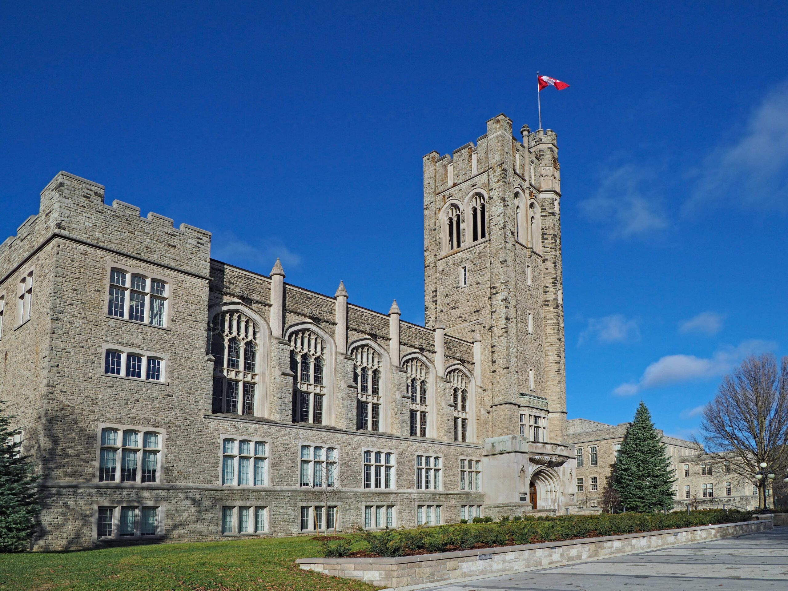 An image of a Canadian gothic college building, University College at Western University.